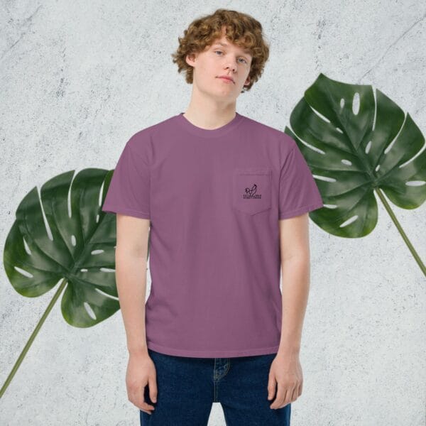 Dinky Creek Unisex garment-dyed pocket t-shirt - Image 9