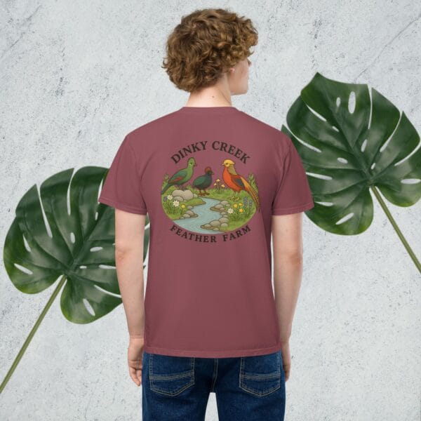Dinky Creek Unisex garment-dyed pocket t-shirt - Image 3