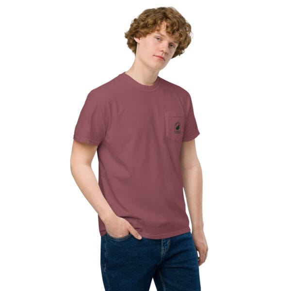 Dinky Creek Unisex garment-dyed pocket t-shirt - Image 6