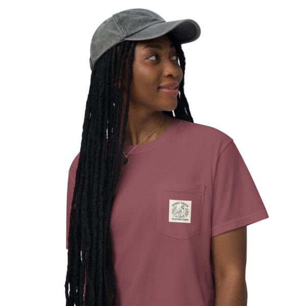 Dinky Creek Unisex garment-dyed pocket t-shirt - Image 2