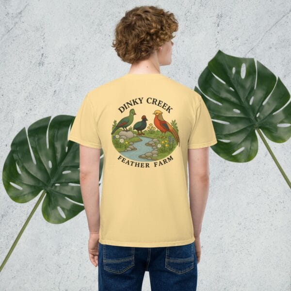 Dinky Creek Unisex garment-dyed pocket t-shirt - Image 4
