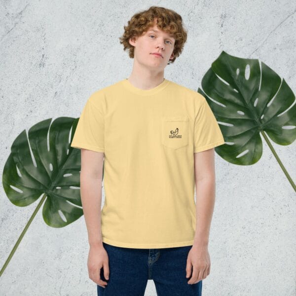 Dinky Creek Unisex garment-dyed pocket t-shirt - Image 11