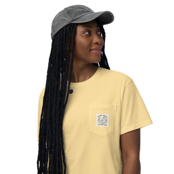 Dinky Creek Unisex garment-dyed pocket t-shirt - Image 4