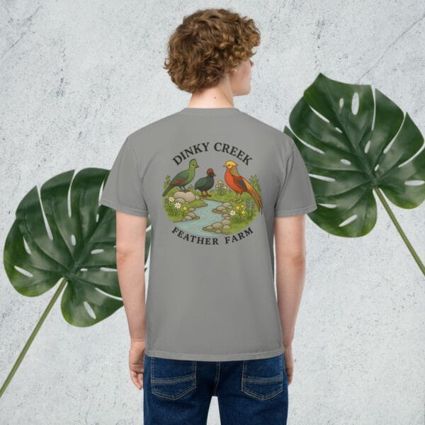 Dinky Creek Unisex garment-dyed pocket t-shirt - Image 5