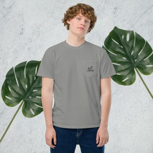 Dinky Creek Unisex garment-dyed pocket t-shirt - Image 12
