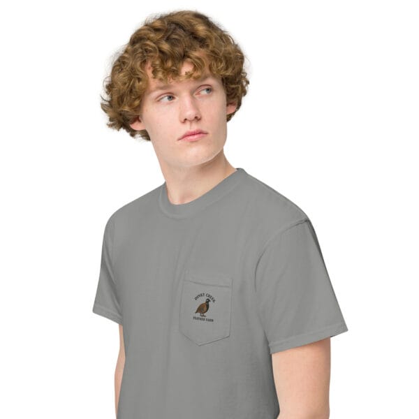 Dinky Creek Unisex garment-dyed pocket t-shirt - Image 5