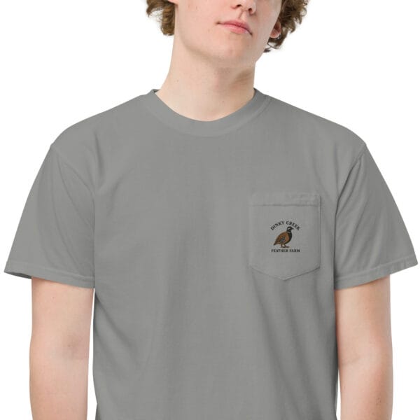 Dinky Creek Unisex garment-dyed pocket t-shirt - Image 3