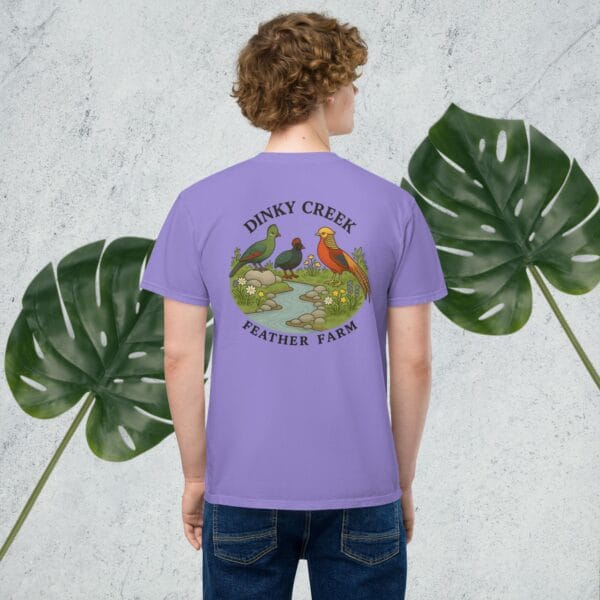 Dinky Creek Unisex garment-dyed pocket t-shirt - Image 6