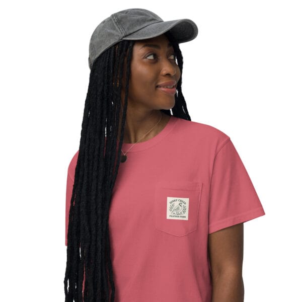 Dinky Creek Unisex garment-dyed pocket t-shirt - Image 3