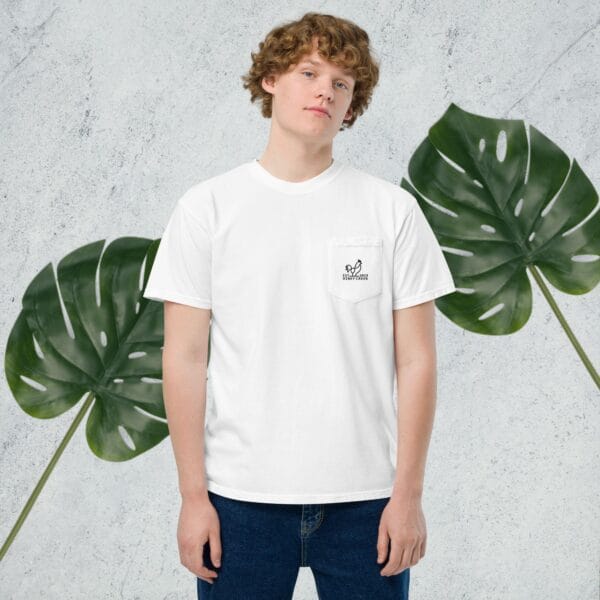 Dinky Creek Unisex garment-dyed pocket t-shirt - Image 14