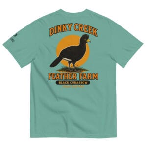 Dinky Creek Black Curassow Unisex garment-dyed heavyweight t-shirt