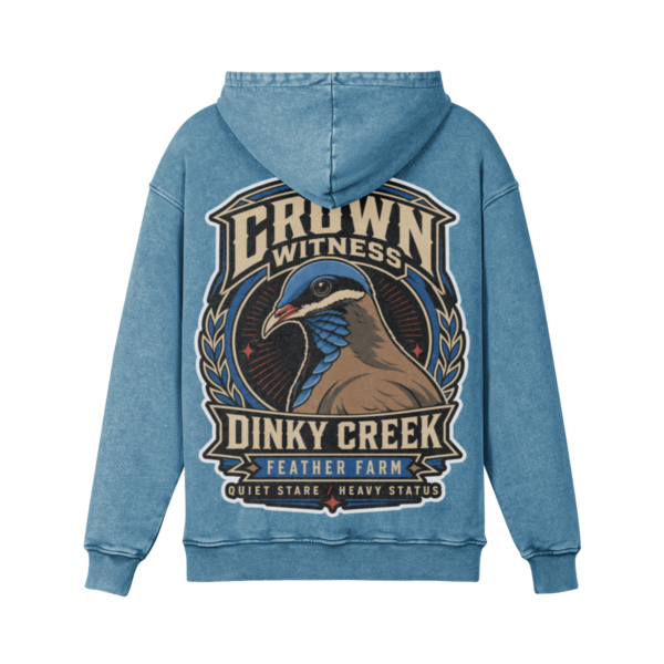 Dinky Creek Washed Effect Oversized Crown Witness Hoodie
