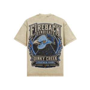 Max Vintage Distressed Oversized Fireback Syndicate T Shirt