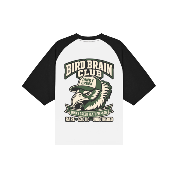 Womans Bird Brain Club Baseball Tee